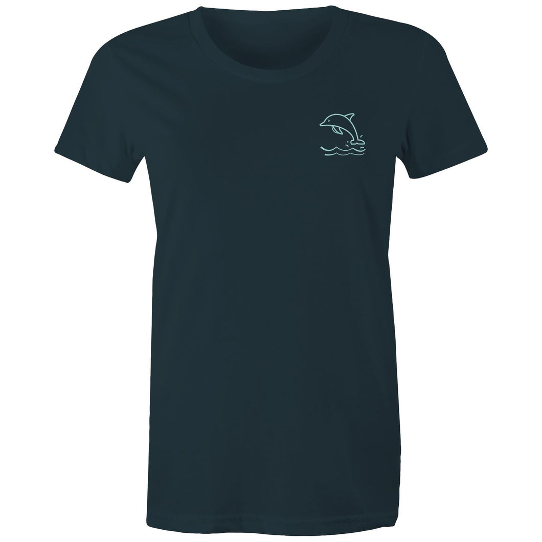 Premium Rottnest Wadjemup indigo short sleeve women's t-shirt