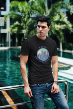 Load image into Gallery viewer, Perth skyline black short sleeve men&#39;s t-shirt
