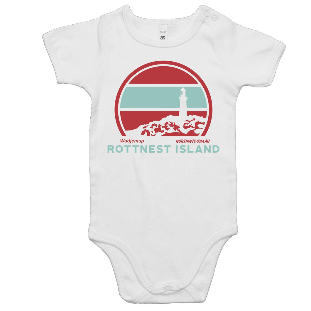 Rottnest Island white baby onesie romper