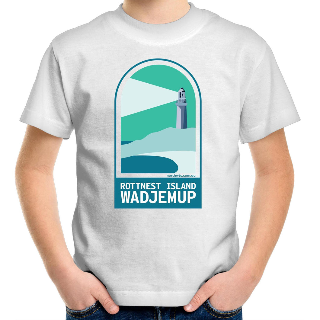 Rottnest Wadjemup white short sleeve kid's t-shirt