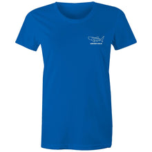 Load image into Gallery viewer, Premium Ningaloo Marine Park blue short sleeve women&#39;s t-shirt
