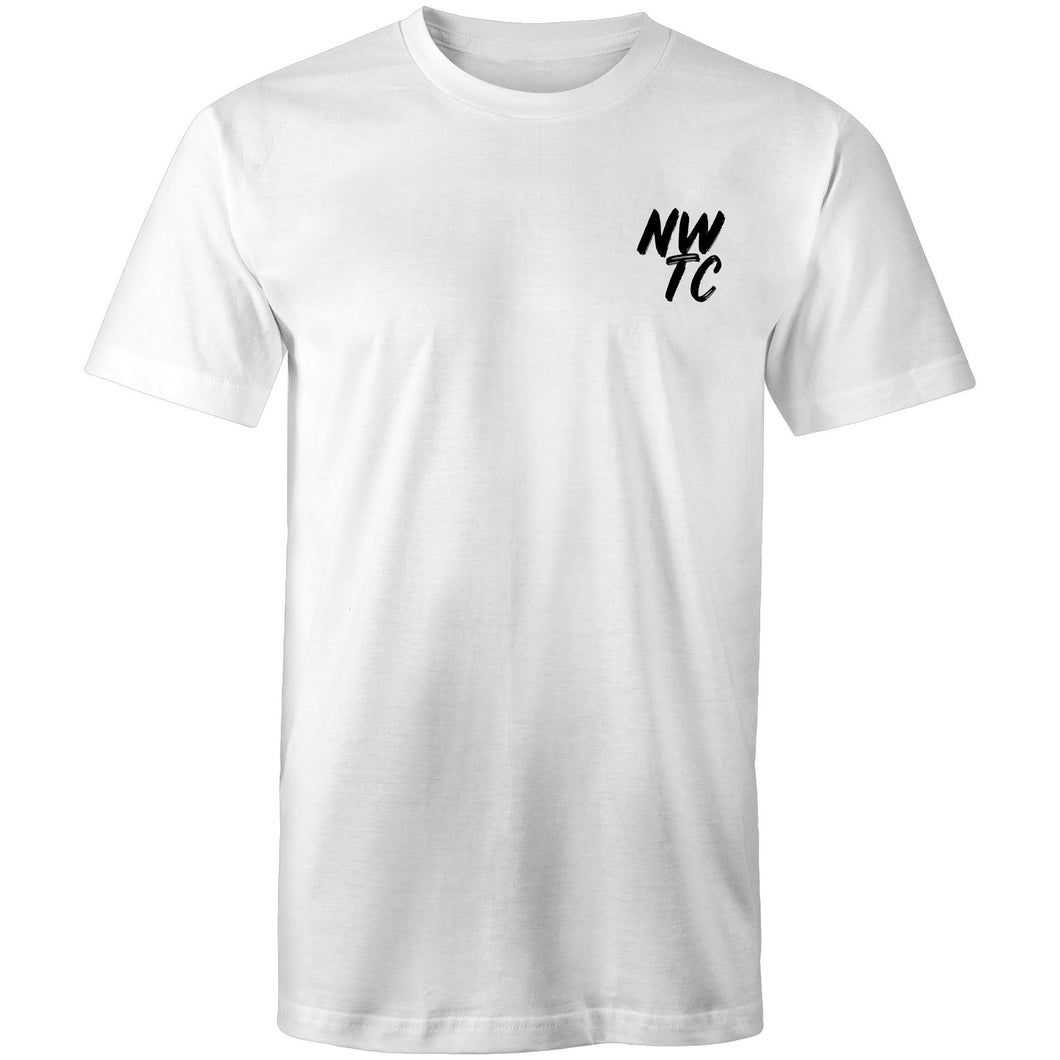 NWTC logo white short sleeve men's t-shirt