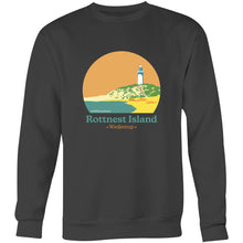 Load image into Gallery viewer, Rottnest Wadjemup charcoal unisex crew sweater
