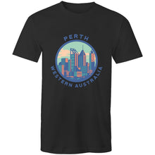 Load image into Gallery viewer, Perth skyline men&#39;s t-shirt black
