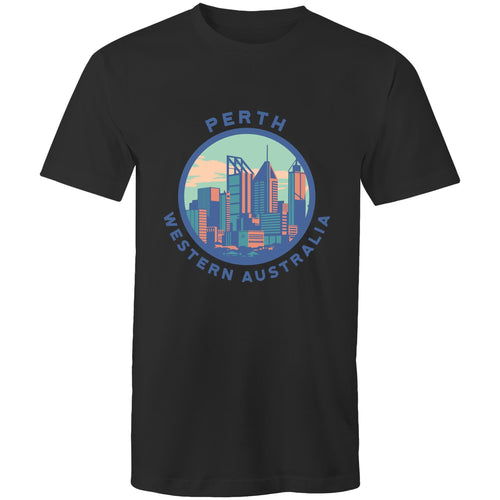 Perth skyline men's t-shirt black